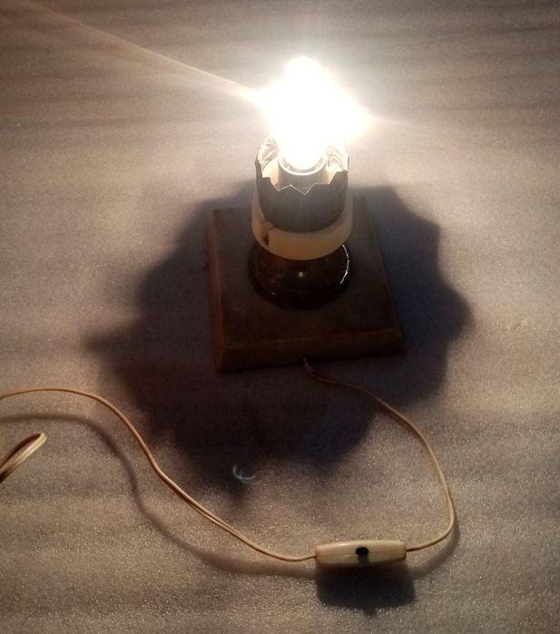 Настольная лампа мрамор ретро СССР