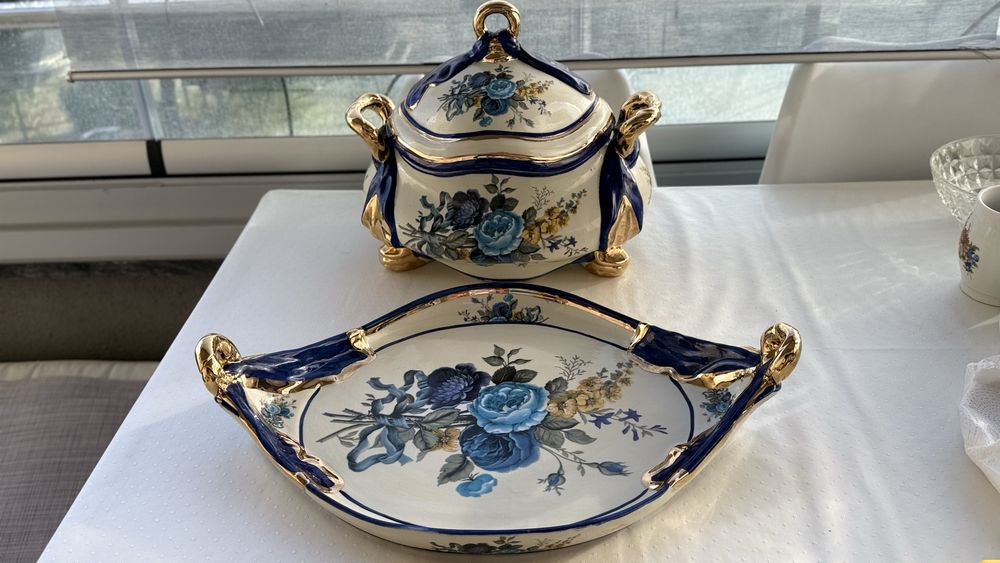 Sopeira/terrina pintada à mão