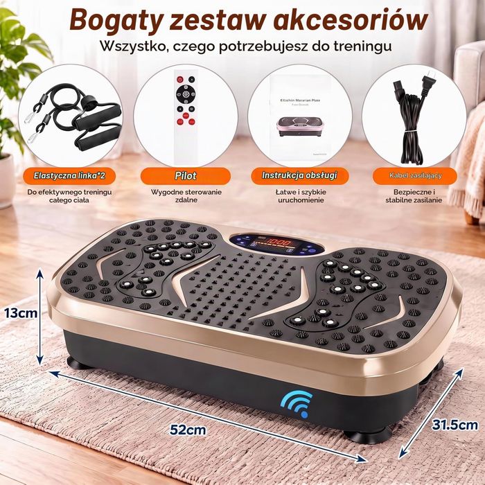Platforma wibracyjna TLGREEN TQ-0103 200 W 99 poziomów 5 programów pilot