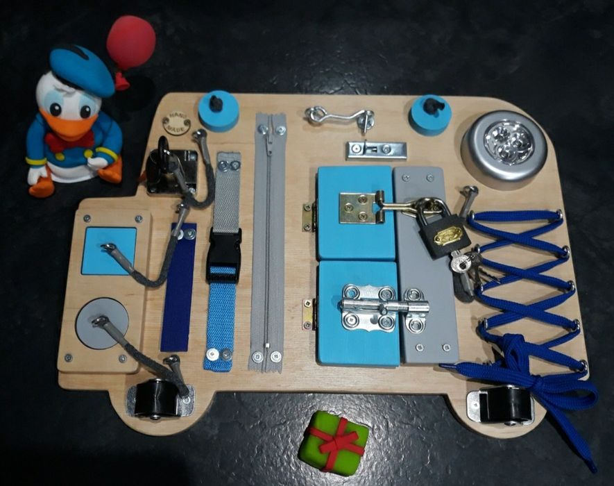 NOWA Tablica manipulacyjna sensoryczna Montessori MarWer Kids