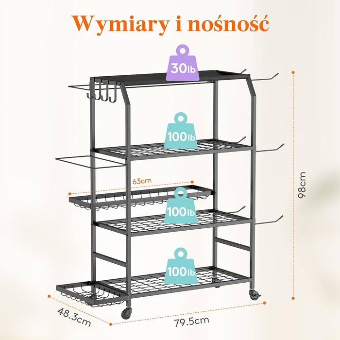 Metalowy regał fitness / na siłownię