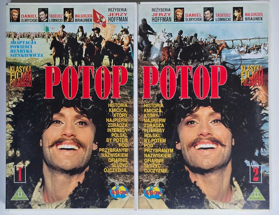 Kaseta  wideo VHS z Filmem Potop cz. I i II