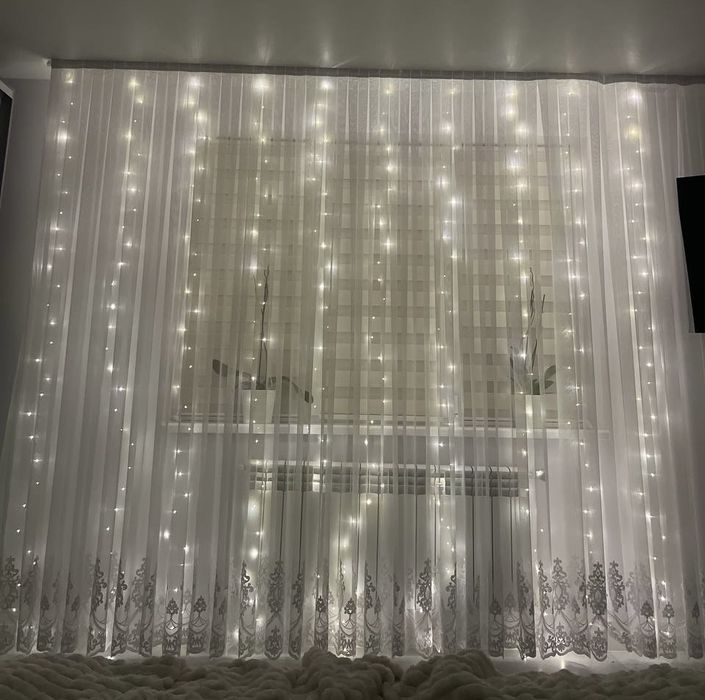 Гірлянда Штора Роса 3х3 метра USB