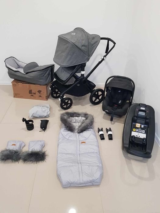 Wózek Bugaboo Fox 4w1 z fotelikiem  Joie  i bazą samochodową