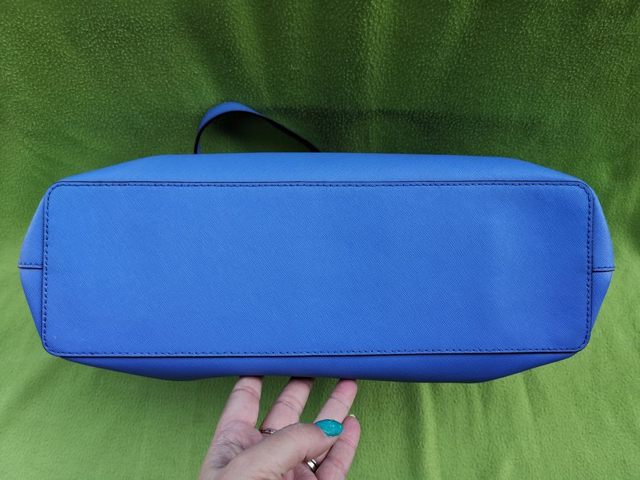 Nowa torebka shopperka Michael Kors chabrowa skóra saffiano plus grati