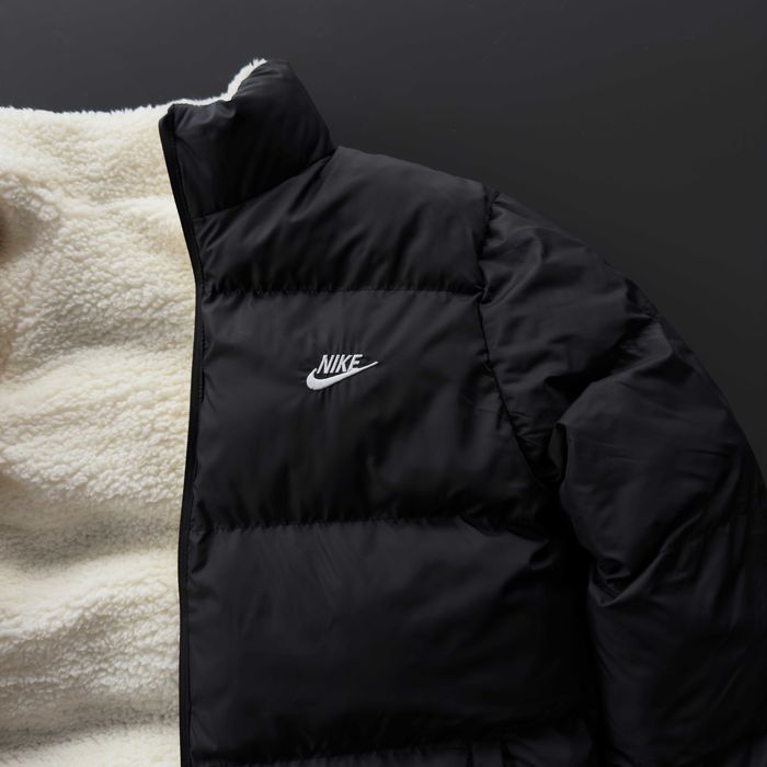 Куртка зимняя мужская Nike big swoosh до -25°С меховая пуховик найк