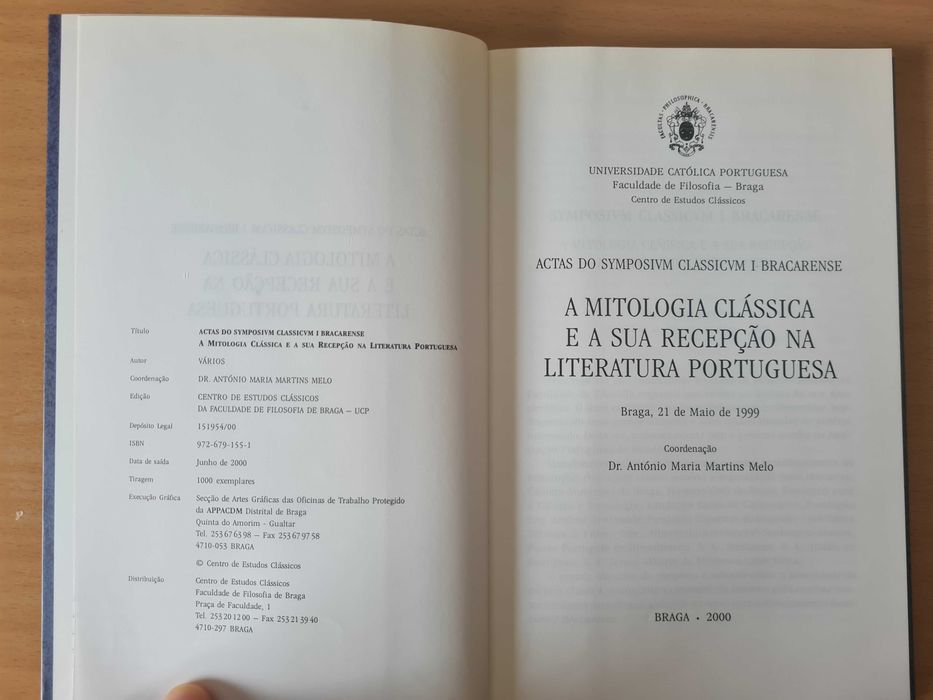 Livro "A Mitologia Clássica e a sua Recepção na Literatura Portuguesa"