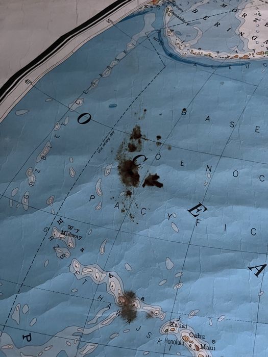 stara mapa fizyczna półkula zachodnia