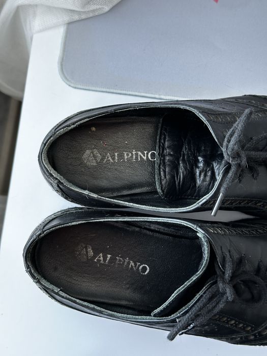 Шкіряні черевики туфлі Alpino тракторна підошва, 38 розмір жіночі
