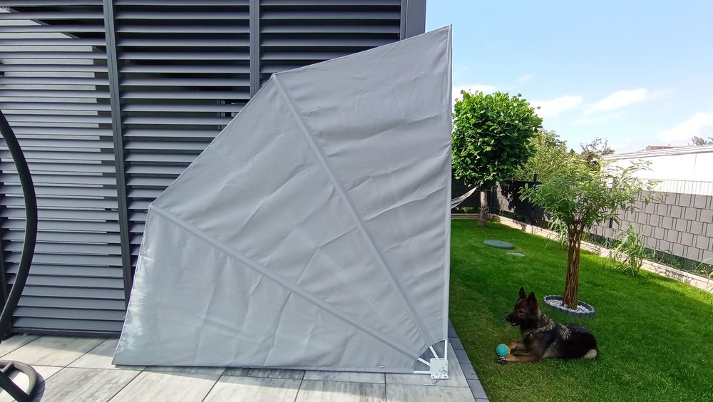 Rozkładany parawan tarasowy, balkonowy.