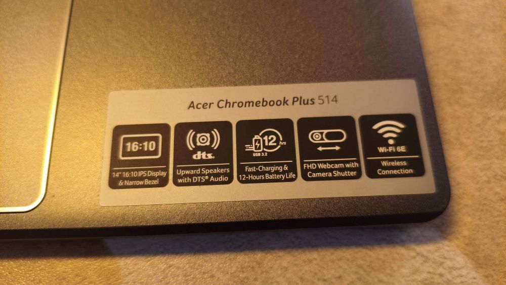 Laptop Acer chrombook plus 514