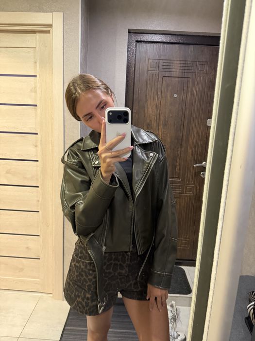 Куртка шкіряна, косуха zara reserved