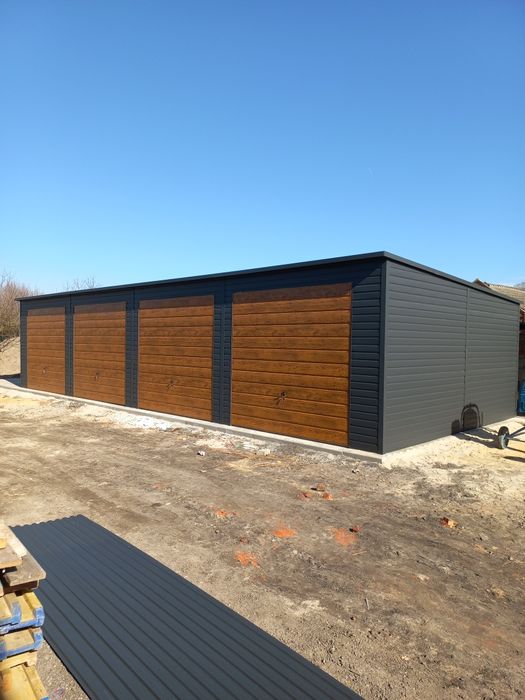 Garaż blaszany blaszak nowoczesny wygląd profil zamknięty