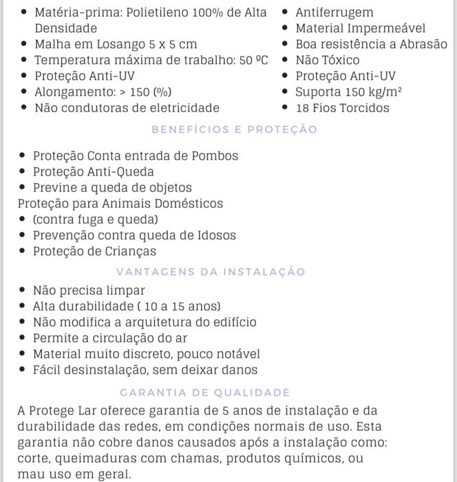 Rede Proteção Varanda Crianças Gatos em Ótimo Estado