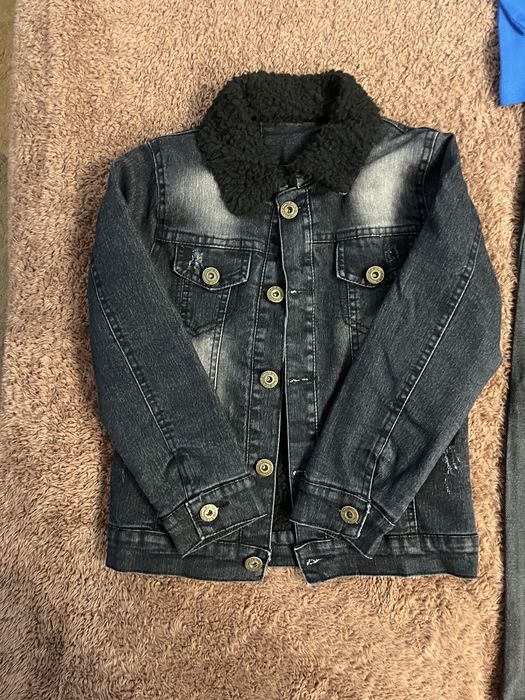 Джинсовая утепленая куртка 110-116;джинсовый пиджак,пиджак,куртка