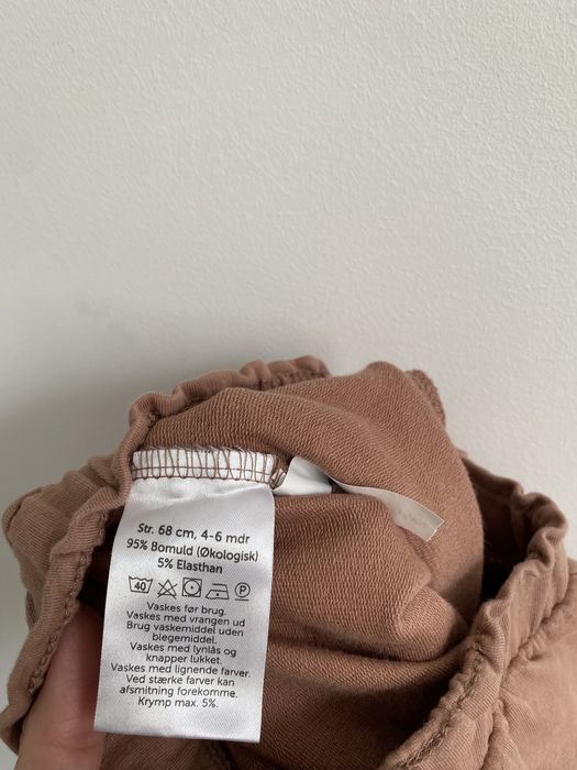 Spodnie vrs brudny róż 68 kokardka jak newbie