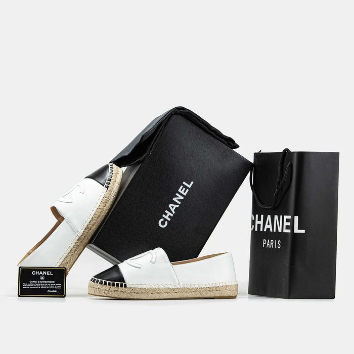 Еспадрильї Chanel White Black Luxe еспадрилі