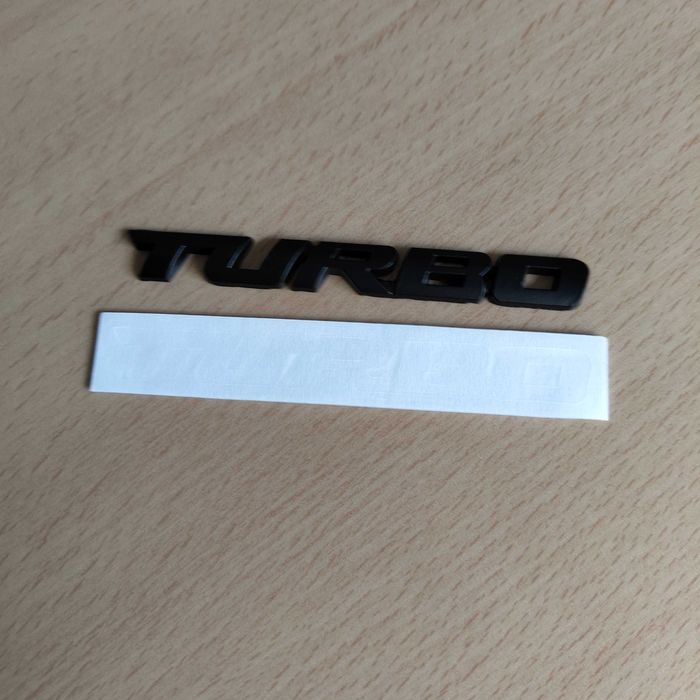 Adesivo Autocolante TURBO em liga de metal