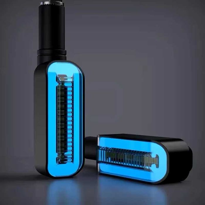 Par piscas dinâmicos LED com luz de presença oval