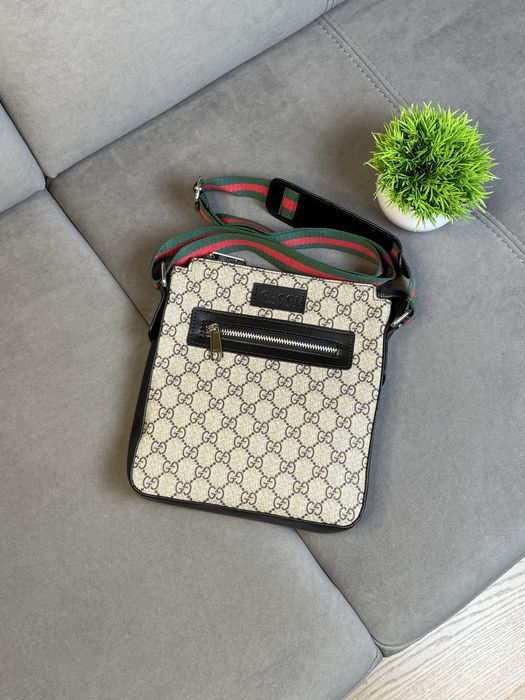 Сумка Gucci / Чоловіча сумка Гучі / мужская сумка мессенджер Гучи / барсетка / сумка через плечо
