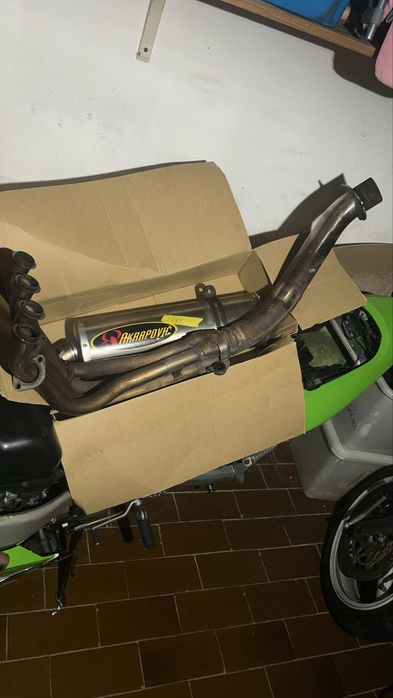Linha de escape akrapovic para 600cc