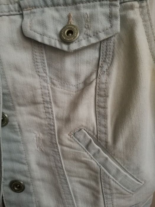 Kamizelka jeans dżins przetarcia 38 M New Look damska