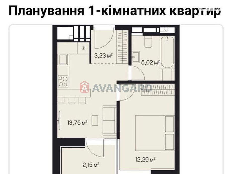 Продаж 1кім.кв 40м2