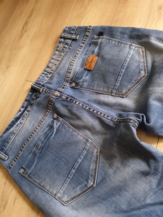 Spodnie męskie jeansy dżinsy 40 L Resalsa Jeans cieniowane