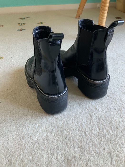Botas pretas pele ZARA (35)
