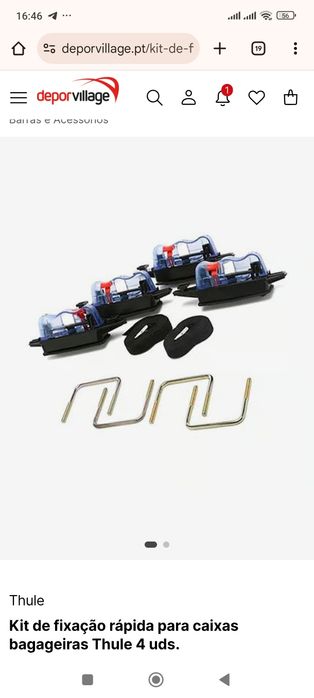 Kit fixação rápida  Cx.bagageira Thule