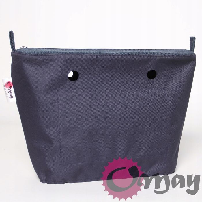 GRANATOWY organizer OBAG STANDARD plecionka niebieska 2 kieszenie OMAY