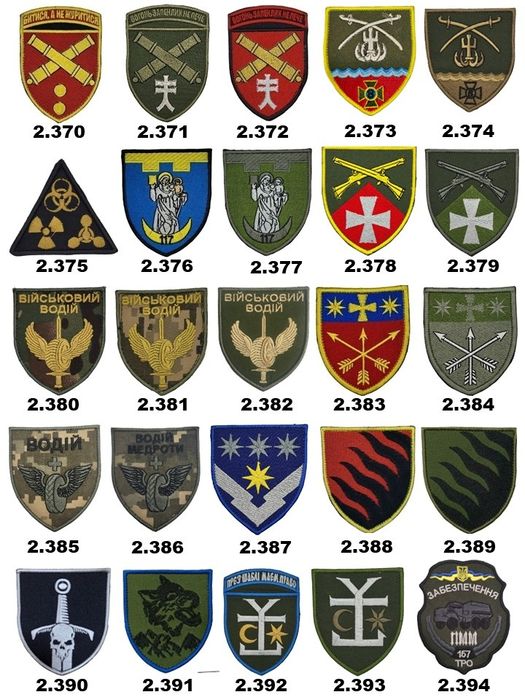 Шеврони нашивки. Вишивка шевронів