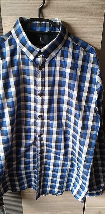 Koszula męska w kratkę rozmiar L
