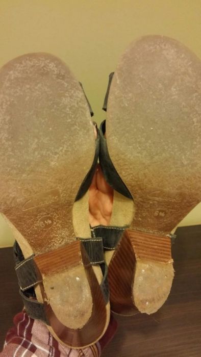 Sandały Clarks roz.40/uk6,5 czarne skórzane