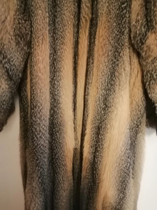 Casaco de peles de raposa do Canadá  verdadeiro