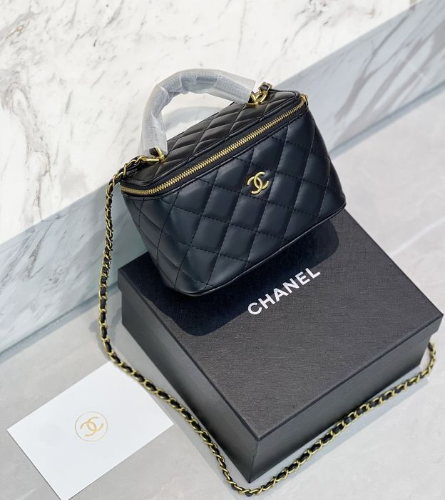 Шкіряна сумка Chanel Makeup. Сумка шанель Куб бочонок