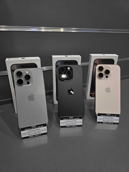 iPhone 16 Pro 128 GB Black/Natural/Desert Titanium | Gwarancja | Sklep