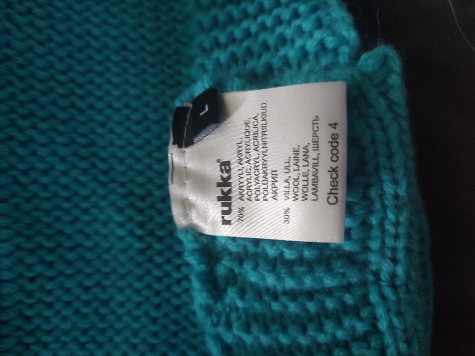 Sweter dla psa Rukka® Wooly, turkusowy r. L