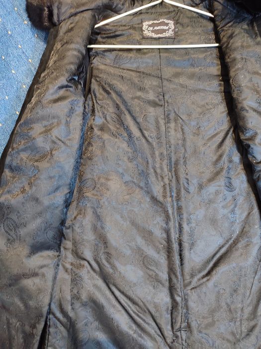 Шуба-дублянка шкіряна норкова