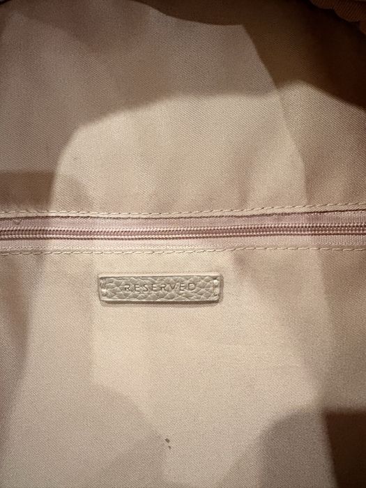 Plecak reserved pudrowy róż skóra ekologiczna