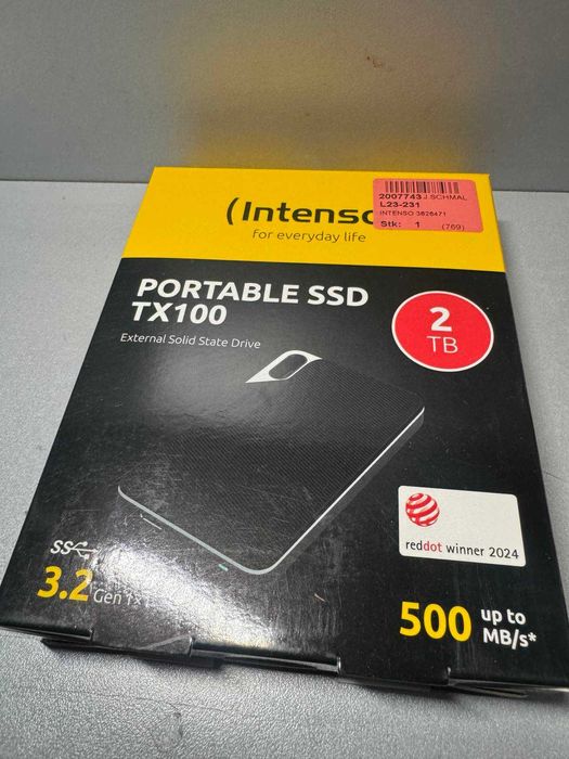 SSD диск Intenso TX100 2 TB USB 3.2 Grey/Blue (3826470) Новий!