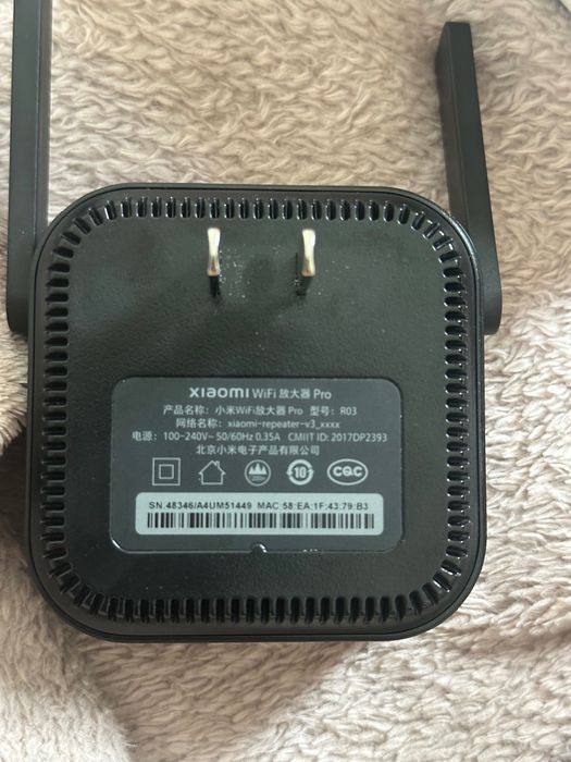 Хiaomi WiFi pro Amplifier Black + Eu Plug