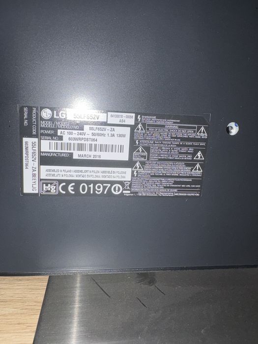 Telewizor LG 55" | Matryca 120Hz | Smart TV | 3D | Model 55LF652V