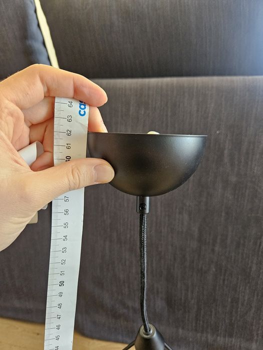 Lampa wisząca typu loft czarna E27 razem z żarówką