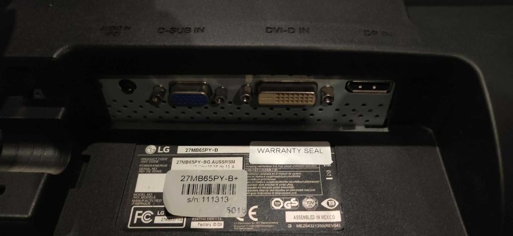 Monitor LG 27" IPS Full HD (27MB65PY-B)