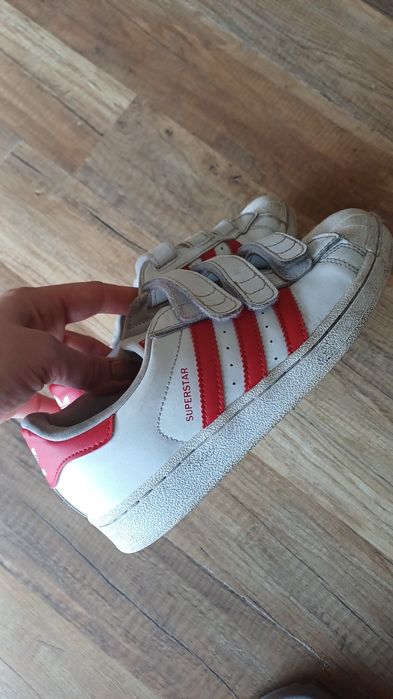 Adidas Superstar 34 buty sportowe adidasy białe czerwone