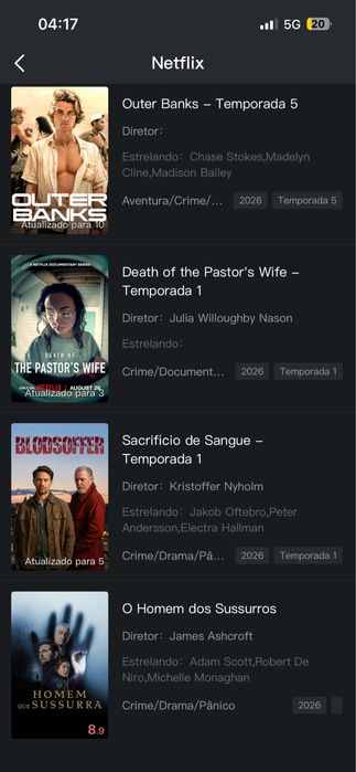 App de Entretenimento – Filmes, Séries
