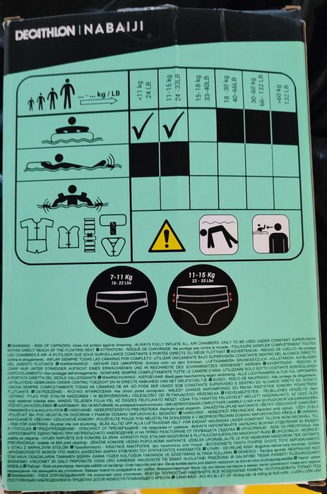 Boia cadeira insuflável Decathlon amarela