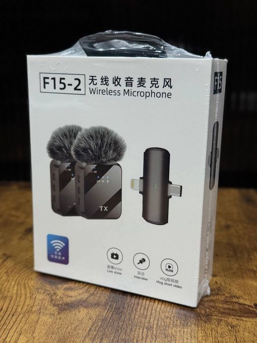Бездротовий мікрофон петличний для смартфона F15-2