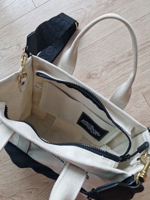 Torebka The Small Tote Marc Jacobs kremowa small
